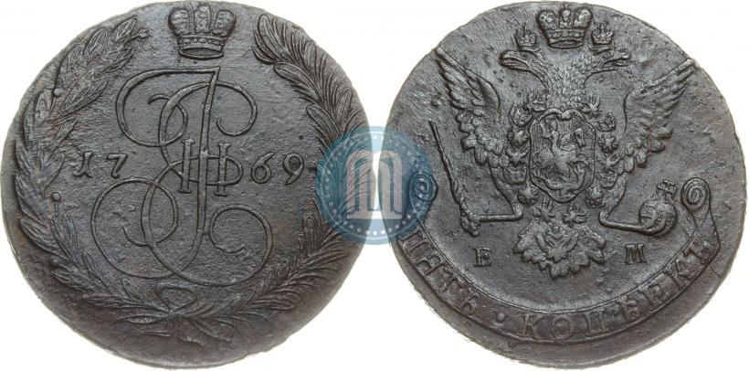 Фото 5 копеек 1769 года ЕМ 