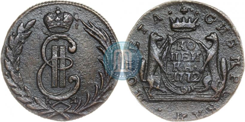 Фото 1 копейка 1772 года КМ 