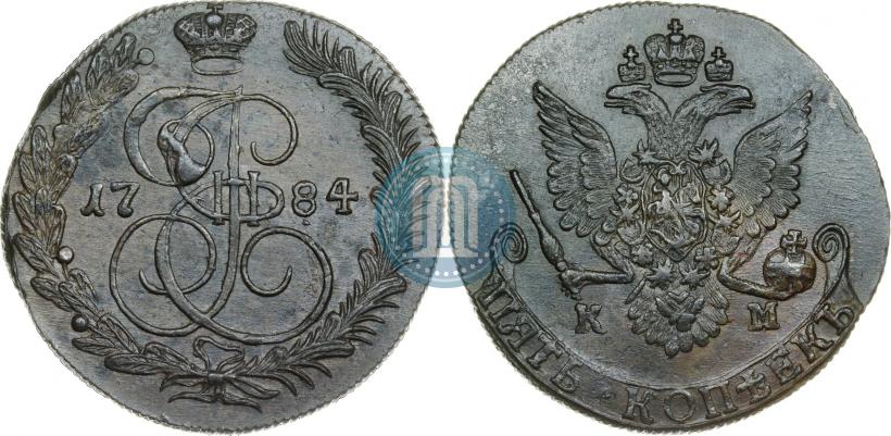 Picture 5 kopecks 1784 year ЕМ 