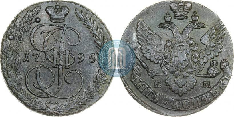 Фото 5 копеек 1795 года ЕМ 