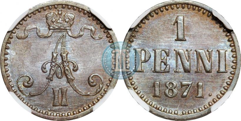 Фото 1 пенни 1871 года  