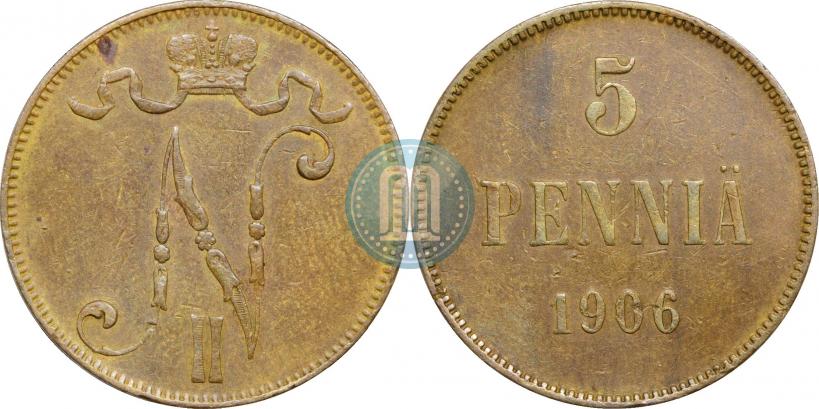 Фото 5 пенни 1906 года  