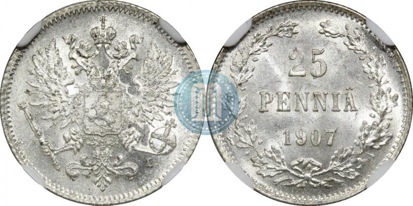 Фото 25 пенни 1907 года L 
