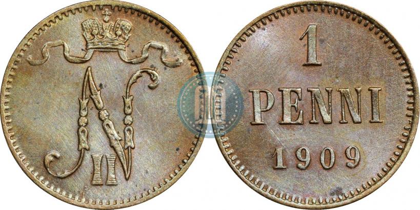 Picture 1 penni 1909 year  