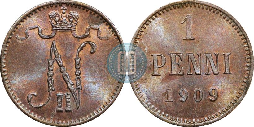 Picture 1 penni 1909 year  