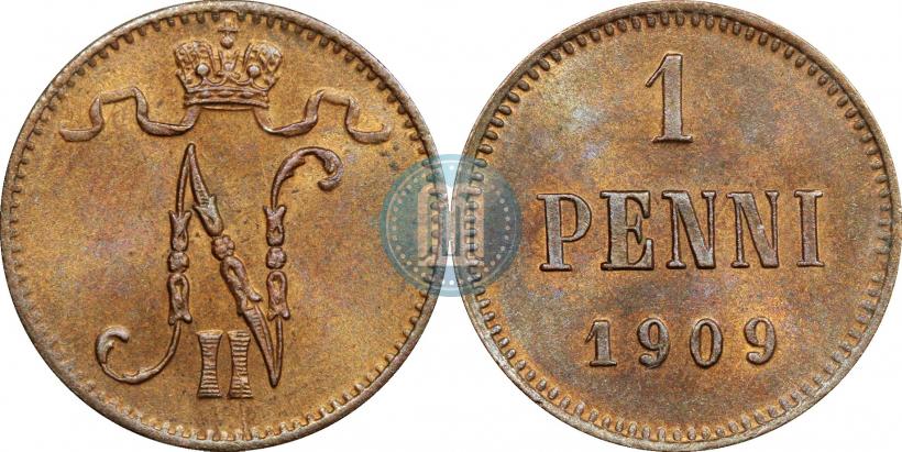 Picture 1 penni 1909 year  