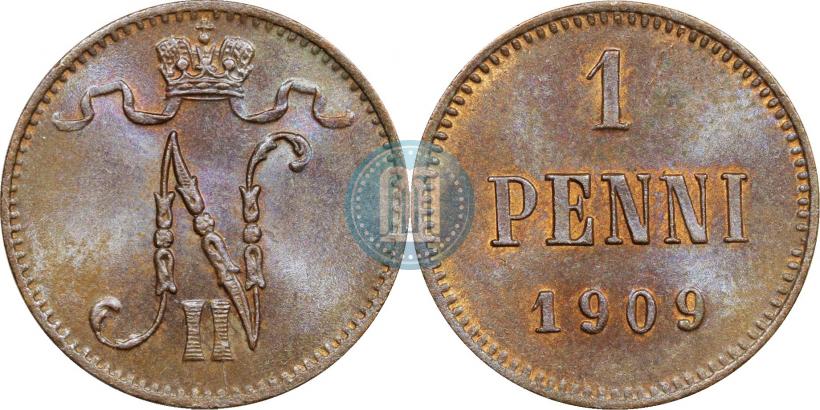 Picture 1 penni 1909 year  