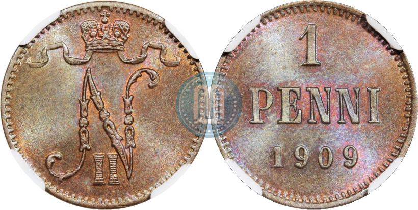 Picture 1 penni 1909 year  