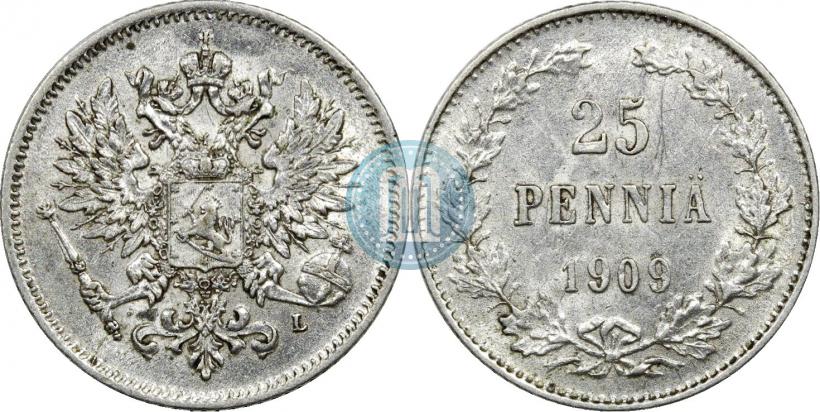 Фото 25 пенни 1909 года L 
