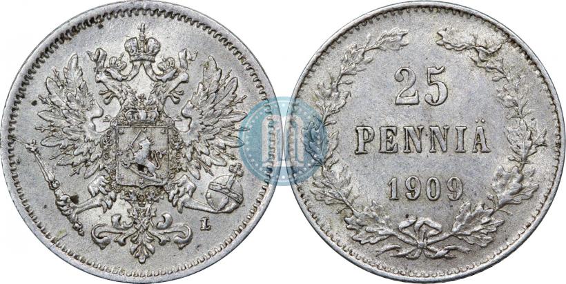 Фото 25 пенни 1909 года L 