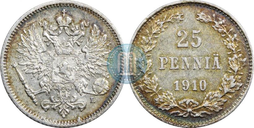Фото 25 пенни 1910 года L 