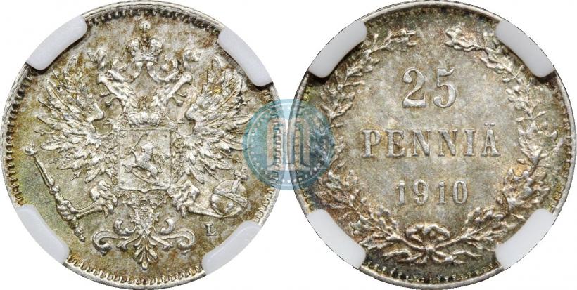 Фото 25 пенни 1910 года L 