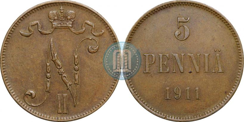 Фото 5 пенни 1911 года  
