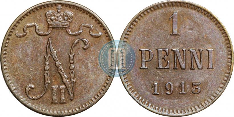 Фото 1 пенни 1913 года  
