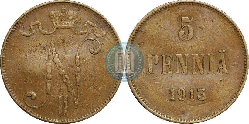 Фото 5 пенни 1913 года  