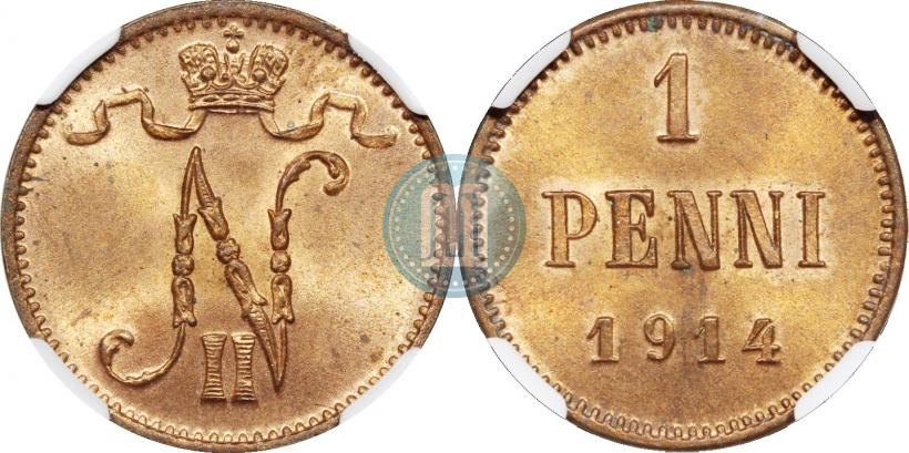 Фото 1 пенни 1914 года  