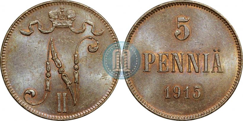 Фото 5 пенни 1915 года  