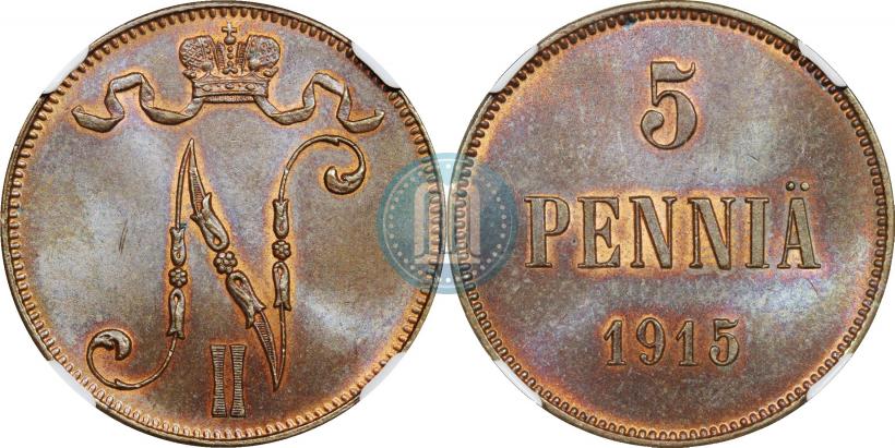 Фото 5 пенни 1915 года  