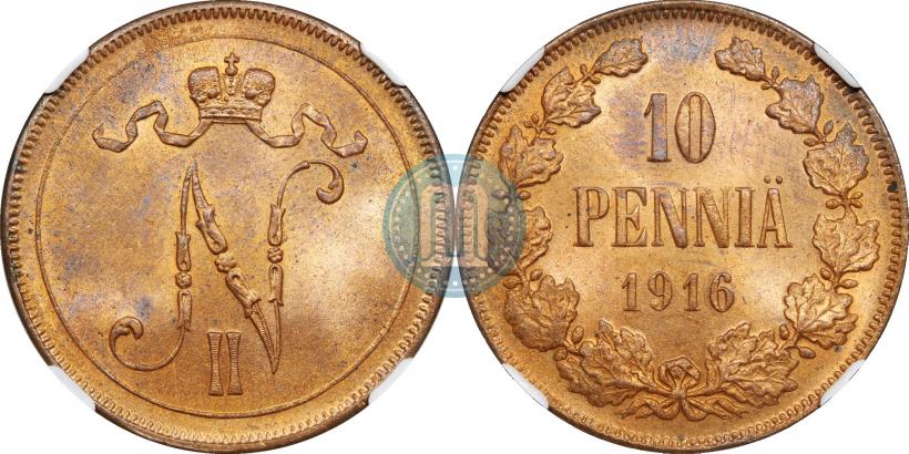 Фото 10 пенни 1916 года  