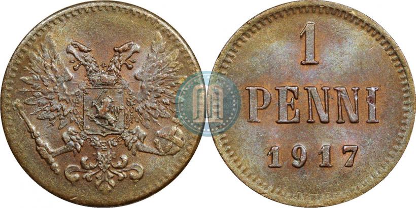 Фото 1 пенни 1917 года  