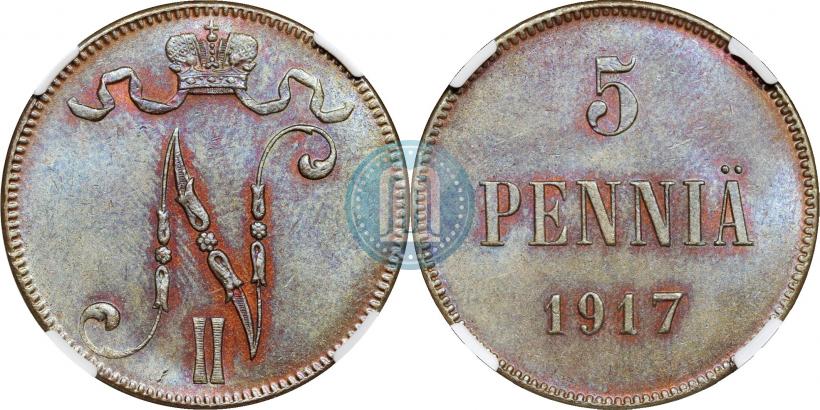 Фото 5 пенни 1917 года  