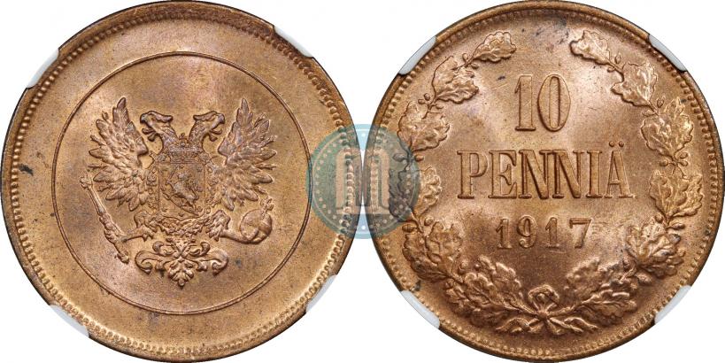 Picture 10 pennia 1917 year  