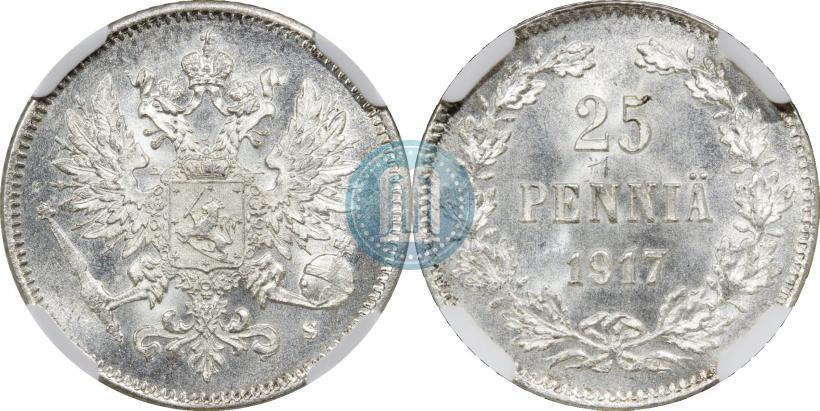 Picture 25 pennia 1917 year S 