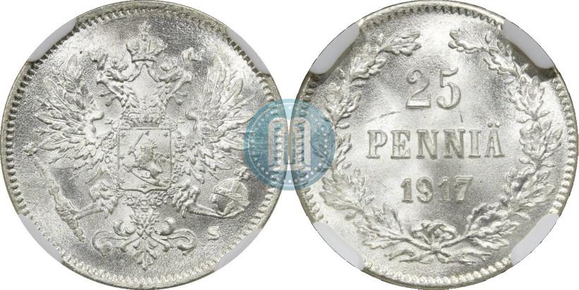 Picture 25 pennia 1917 year S 