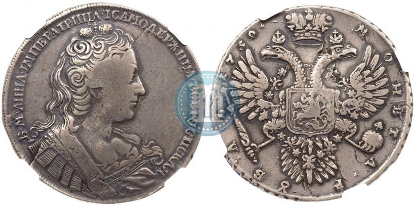 Фото 1 рубль 1730 года  