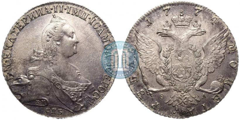 Фото 1 рубль 1774 года СПБ-ФЛ 
