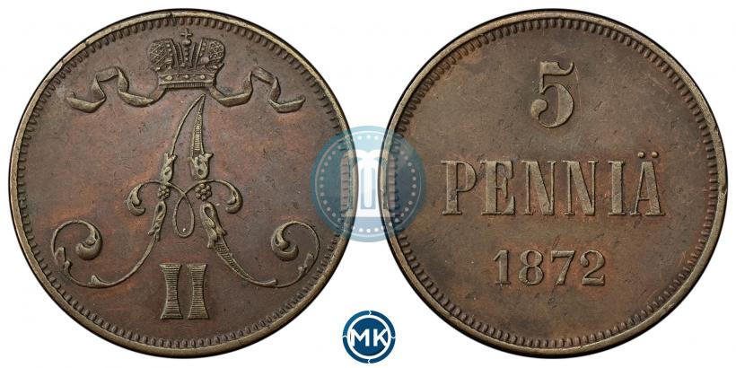 Фото 5 пенни 1872 года  