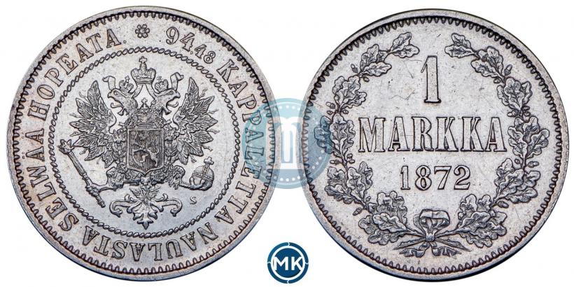 Picture 1 markka 1872 year S 