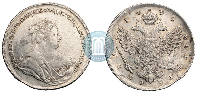 Picture 1 rouble 1738 year  "Petersburg type"