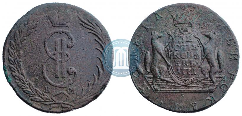 Picture 10 kopecks 1771 year КМ 